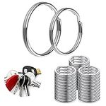 30Pcs Key Rings Hoops, 25mm Mini Split Jump Ring, Round Metal Silver Key Rings, Stainless Steel Keychain Rings for DIY Art Craft, Crafts Ornaments, Jewelry Making, Bag, Handbag (Silver)