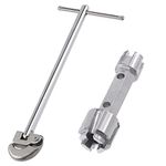 Tanstic 2Pcs 12 Inch Telescoping Basin Wrench with 3/8 to 1-1/4 Inch Jaw, Aluminum Alloy, for Tub Drains and Faucet