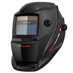 YESWELDER 1/1/1/1 Welding Mask True Colour Large View, Solar Powered Auto Darkening Lightweight Welding Helmet, Wide Shade 4/9-13 Weld Helmet Hood for TIG MIG ARC, Replaceable Battery Welding Cap