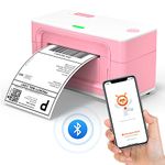 MUNBYN Bluetooth Thermal Label Printer, 4x6 Label Printer for Shipping Package, USB Thermal Printer for Shipping Labels Home Small Business, Compatible with Canada Post, Etsy, Shopify, UPS （Pink）