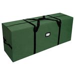 GUDELAK Christmas Tree Storage Bag, Fits Up to 7.5 Ft Large Christmas Tree Bag, Heavy Duty 600D Oxford Christmas Tree Storage Box, Green Xmas Tree Bag Christmas Decoration Storage(50” X 20” X 15”)