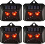 Cat Repellent, 4 Pack Garden Solar Animal Repellent, Cat Scarers with LED Flash Light Solar Cat Deterrent for Outdoor Garden Yard Cats Dog Squirrels Fox