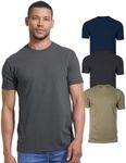 True Classic - Men's Crew Neck Short Sleeve T-Shirt - Assorted Colours - Pack of 3