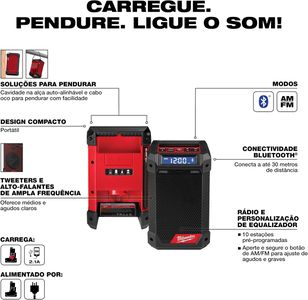 Milwaukee M12 Jobsite Radio – Portable Cordless Bluetooth Speaker