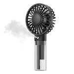 TOPK Portable Misting Fan - Rechargeable Handheld Personal Spray Water Mist Fan 32ml Water Tank Mini Cooling Hand Fans for Travel, Outdoors, Makeup, Camping, Home, and Office Use Black