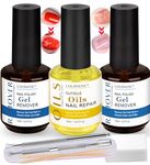 Nail Polish Remover - Gel Nail Polish Remover Quick and Efficient Removal of Gel Polish Remover in 3-5 Minutes Easily Remove Gel at Home Kit Contains Nail Cuticle Oil for Promoting Nail Growth and Repairing for Nails