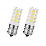 Microwave Lights Under Hood E17 Base Exact Fit for Whirlpool Microwave - Microwave LED Bulb Fits for Maytag Kenmore GE Amana Over The Range Hood Microwave Pack of 2 (Daylight White, 3W)