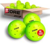 CORE Pickleball Balls for Professionals and All Levels of Play - Set of 4-50 Balls with 40 Holes- Durable Design - Premium Outdoor Pickleball Balls - USA Pickleball Approved(Neon Pack of 24)