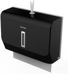 interhasa! Paper Towel Dispenser Wall Mounted Commercial Multi-Fold Paper Towel Holder for Kitchen Restaurant Home Bathroom Hotel, ABS, Black, 270 * 95 * 200mm, 0.61kg