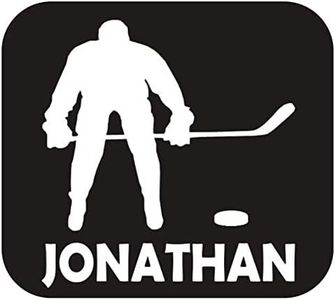 Hockey Player Decal Sticker with Custom Name Personalized for Car Window 5.0 Inch BG 460