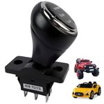 MM TOYS Forward & Backward Gear Type Shift Switch with Knob for Children's Electric Powered Cars- Black