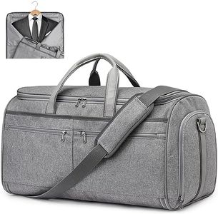 S-ZONE Convertible Travel Garment Bag, Carry on Garment Duffel Bag for Men Women - 2 in 1 Hanging Suitcase Suit Business Travel Bag