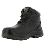 SAFETY JOGGER Safety Boot - BESTBOY - Steel Toe Cap S3/S1P Work Shoe for Men or Women, Anti Slip Puncture Resistant Steel Sole, Shock Absorbing, Water and Oil Repellant Safety Shoe, UK 5 EU 38, Black Leather