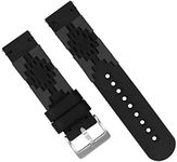 BARTON WATCH BANDS Gaucho Leather Quick Release Watch Band Straps - Choose Color & Width - 18mm, 20mm, 22mm (20mm, Smoke & Black)