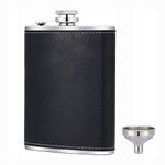 Hip Flask With Black Leathers