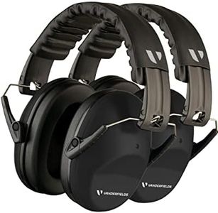 Vanderfields Shooting Ear Protection Earmuffs - Cancelling Safety Ear Muffs for Noise Reduction Hearing - Adult – 2 Pack Black