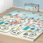 KESI ORNAMENTS Double Sided Water Proof Baby Play Mat, Infant Play mats for Kids Large Size, Baby Carpet,Crawling Baby Play Mat, Non-Slip Crawl Floor Mat Waterproof Portable Outdoor/Indoor Use