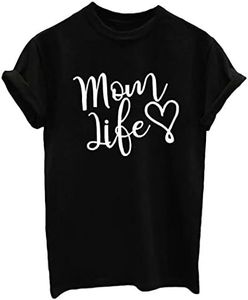 LOOKFACE Girls Funny Printed Tops Tee Short Sleeve Cotton T Shirts Black XX-Large