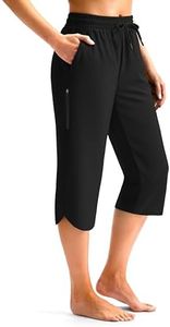 Viodia Women's 18" Swim Capris Pants Plus Size Modest Swimsuits Bathing Suit Bottoms Beach Board Long Shorts Black 3XL