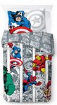 Jay Franco Marvel Comics Avengers Comic Cool 100% Cotton Single Duvet Cover Set - Includes Pillowcase