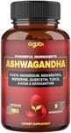 Ashwagandha Capsules w Healthy Support & Immune System Blend - CoQ10, Magnesium Glycinate, Berberine HCl, Quercetin, Tudca & More - 180 Pills Support Brain Health, Energy Production & Body Balance