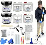 ArmorPoxy Polyaspartic Garage Floor Kit - 21Pc - Fast Drying Coating - 2 Layer - 1 Day System - 500 Sq. Ft - for Indoor, Outdoor, Automotive, Balcony (Designer Gray)