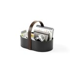 Umbra Bellwood Modern Bath Caddies, Black/Walnut