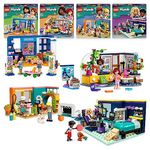 LEGO Friends Rooms Bundle: Includes Nova's Room (41755), Liann's Room (41739), Aliya's Room (41740) and Leo's Room (41754), 4 Mini-Dolls Bedroom Playsets, Gift For Kids, Girls & Boys aged 6 Plus