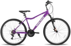 Hiland Women 26 Inch Mountain Bike, Mens and Womens Bicycle with 21 Speed, High-Carbon Steel Frame Mountain Bicycle, Sport MTB for Men Adult Purple