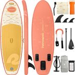 Retrospec Weekender-Nano 8ft. Inflatable Stand Up Paddle board for Kids, PVC iSUP Bundle w/Carrying Case, Paddle, Removable Fins, Pump & Cell Phone Case