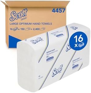 SCOTT® Large Optimum Hand Towels (4457), Folded Paper Towels, 16 Packs / Case, 150 Hand Towels / Pack (2,400 Towels)