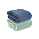 MAXOSHINE Microfiber Towels for Bath Large Size-Super Soft Coral Fleece Bathing Towel Hook Quick Dry Super Absorbent-Bath Towel for Men and Women-70x140 cm, 350 GSM, Pack of 2