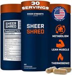 Sheer Strength Labs Thermogenic Capsaicin Supplements Premium Supplement for Men, Jitter Free Blend of Capsaicin, Rauwolscine, Forskohlii & L-Carnitine Supplement - 30SV