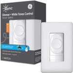 GE CYNC Smart Dimmer Light Switch, Wire-Free, Bluetooth and Wi-Fi Light Switch, White