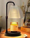 Candle Wammer Lamp with Timer Wax Melter Women Mom Gift Birthday New Home House Warming Vintage Aesthetic Room Decor Side Table Night Light w/ GU10 Bulb Dimmable Adjustable Height Black
