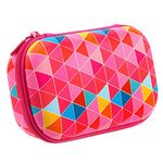 ZIPIT Polyester Colorz Pencil Case,Pencil Box,Makeup Box,Cosmetic Bag,Multipurpose Case/Kit/Pouch,Return Gifts and Storage Box - Pink