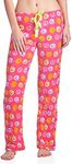 Casual Nights Women's Plush Microfleece Pajama Lounge Pants - Pink Swirl - Large