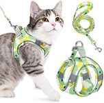 AUTOWT Cat Harness and Leash, Breathable Kitten Escape Proof Harnesses, Adjustable Reflective Puppy Vest Harness with Leashes Set Soft Pet Safety Jacket for Outdoor Walking