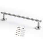 HXcomet Towel Rail Wall Mounted Towel Holder Screw mounting Small Towel Rail for Bathroom and Kitchen SUS 304 Stainless Steel Brushed Finish,Silver (50cm Towel Rail)