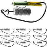 VMSIXVM Tube Jig Heads for Bass Fishing, Tube Worm Jigs Tube Bait Hooks for Bass, Crappie, Trout, Tube Hooks Tube Jigs kit for Freshwater Saltwater 1/8oz, 3/16oz, 1/4oz