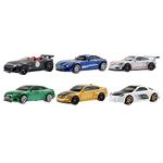 Hot Wheels European Car Culture Multipacks of 6 Premium Toy Cars, 1:64 Scale, Authentic Decos, Popular Castings, Rolling Wheels, Gift for Kids 3+ & Collectors