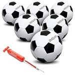 GoSports Classic Black and White Soccer Ball with Premium Pump - Available as Single Balls or 6 Pack - Choose Your Size