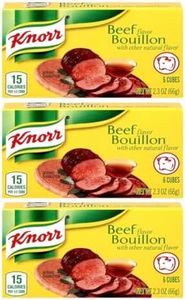 Bouillon Beef 3 Pack of Extra Large Cubes w/Exit 28 Bargains Sticker (Total of 18 Extra Large Cubes)