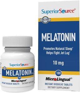 Superior Source Melatonin 10 mg, Under The Tongue Quick Dissolve Micro Tablets, 100 Ct, with Chamomile, Natural Sleep Support, for Adults, Non-GMO
