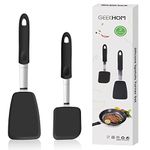 Silicone Spatula Turner for Nonstick Cookware - GEEKHOM 600°F Heat Resistant Flexible Kitchen Spatula, Small Cooking Utensils Non Scratch Spatulas, Accessory for Burger, Egg, Baking