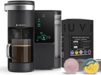 BRUVI The Dark Roast Bundle | Gen 3 Single-Serve Coffee System | Black Color | Includes 20 Dark Roast Coffee and Espresso B-Pods