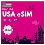 travSIM eSIM USA | Uses The T-Mobile Network | 50GB Mobile Data at 4G/5G speeds | eSIM for USA Travel has Unlimited National Calls & Texts | US eSIM 10 Days