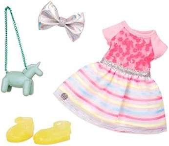 Glitter Girls- Vestido de muñeca de Lentejuelas y Rayas de 14 Pulgadas, Multicolor (Branford Ltd. GG50107Z)