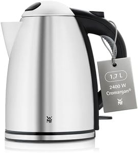 WMF Stelio Wasserkocher Edelstahl 1,7l, elektrischer Wasserkocher mit Kalkfilter, 2400 W, Wasserstandanzeige beleuchtet, Überhitzungsschutz, edelstahl matt silber