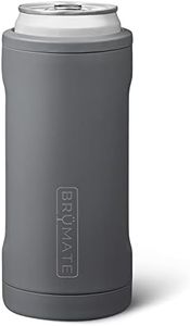 BrüMate Hopsulator Slim Double-Walled Stainless Steel Insulated Can Cooler for 12 Oz Slim Cans (Matte Gray)